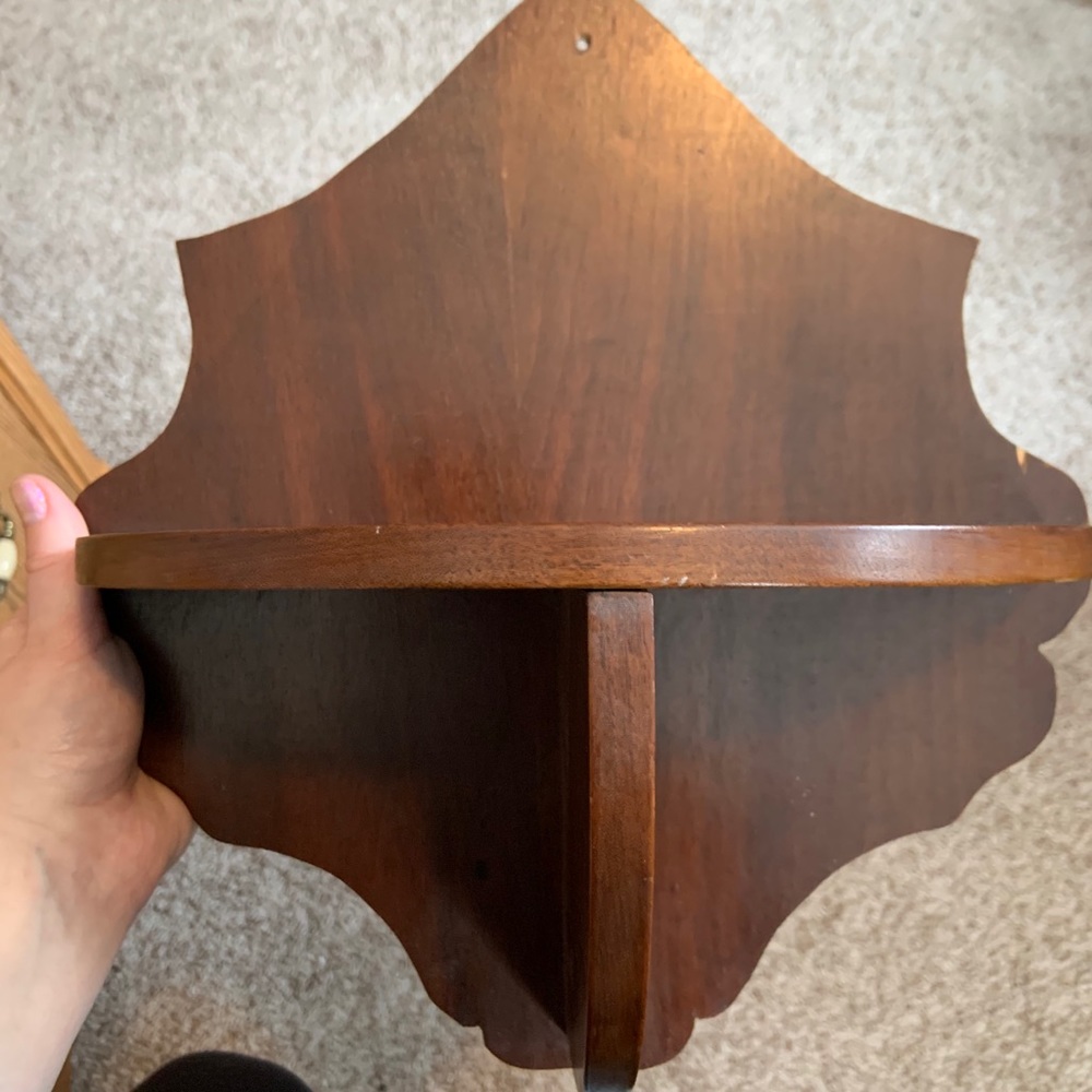 Vintage Handmade Wood Display Shelf